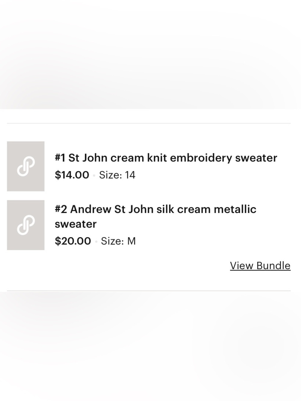 Bundle 2 items @Greeneyediva78 St. John, Andrew St John Cream Sweaters